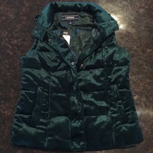 Land’s End green velvet vest
